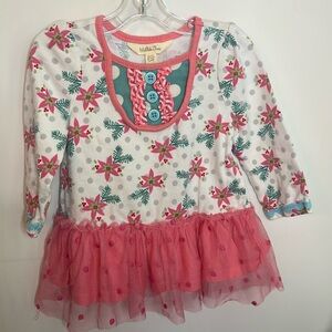 Matilda Jane long sleeve sweater with tulle hemline 6-12m EUC